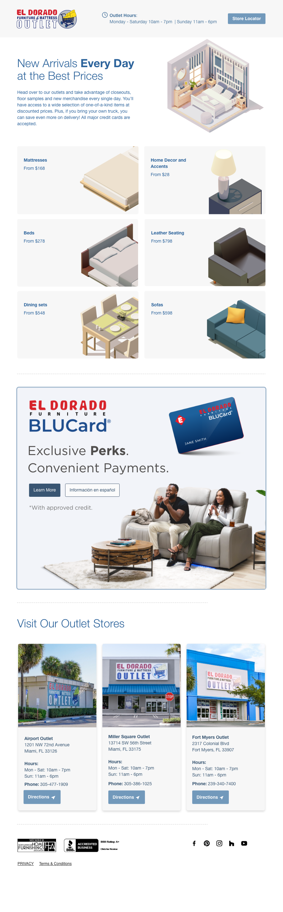 El Dorado Furniture & Mattress Outlet hero mobile landscape