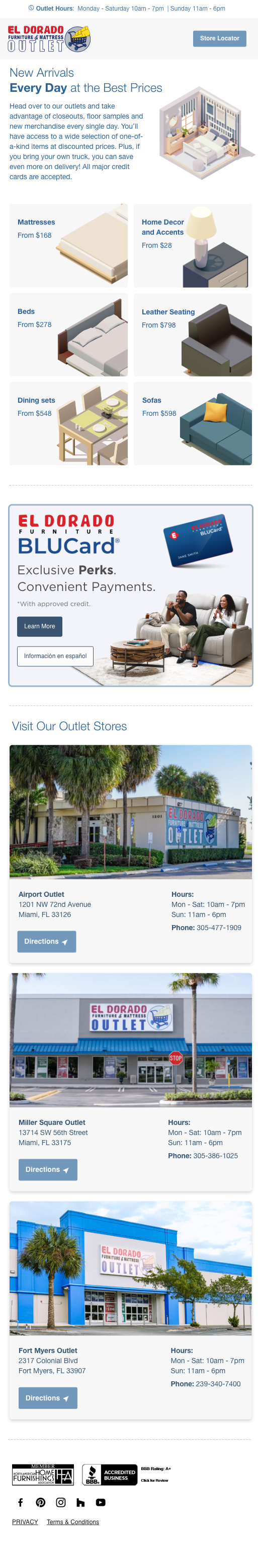 El Dorado Furniture & Mattress Outlet hero mobile portrait